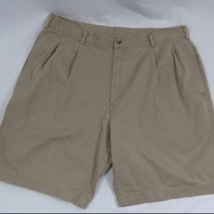 Lands End Mens Khaki Casual Dress Shorts Size 38